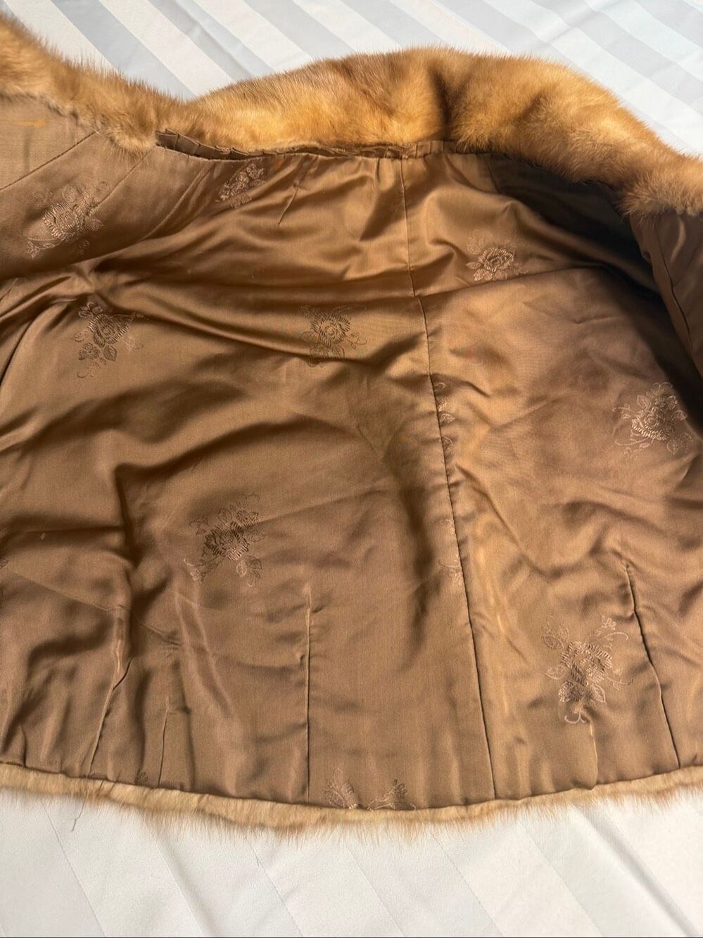A. Shapiro Vintage Brown Real Fur Cape Stole Wrap Philadelphia One Size - Picture 2 of 13
